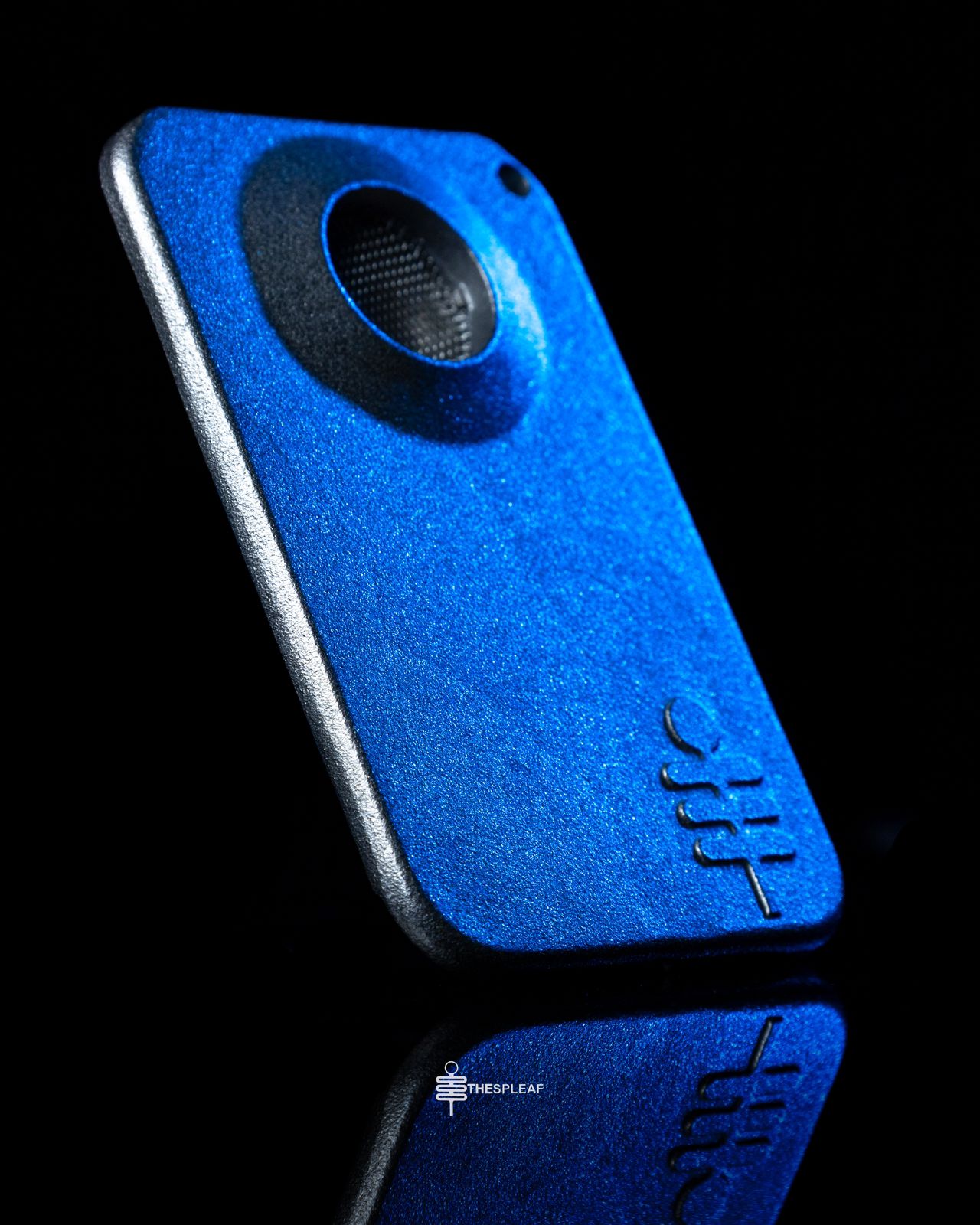 Silver Palm Leaf — Cobalt